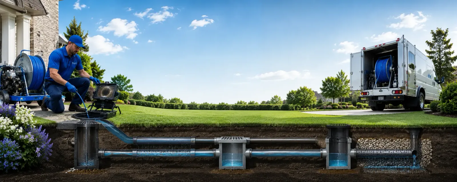Outdoor drain cleaning information for Leeds, ME
